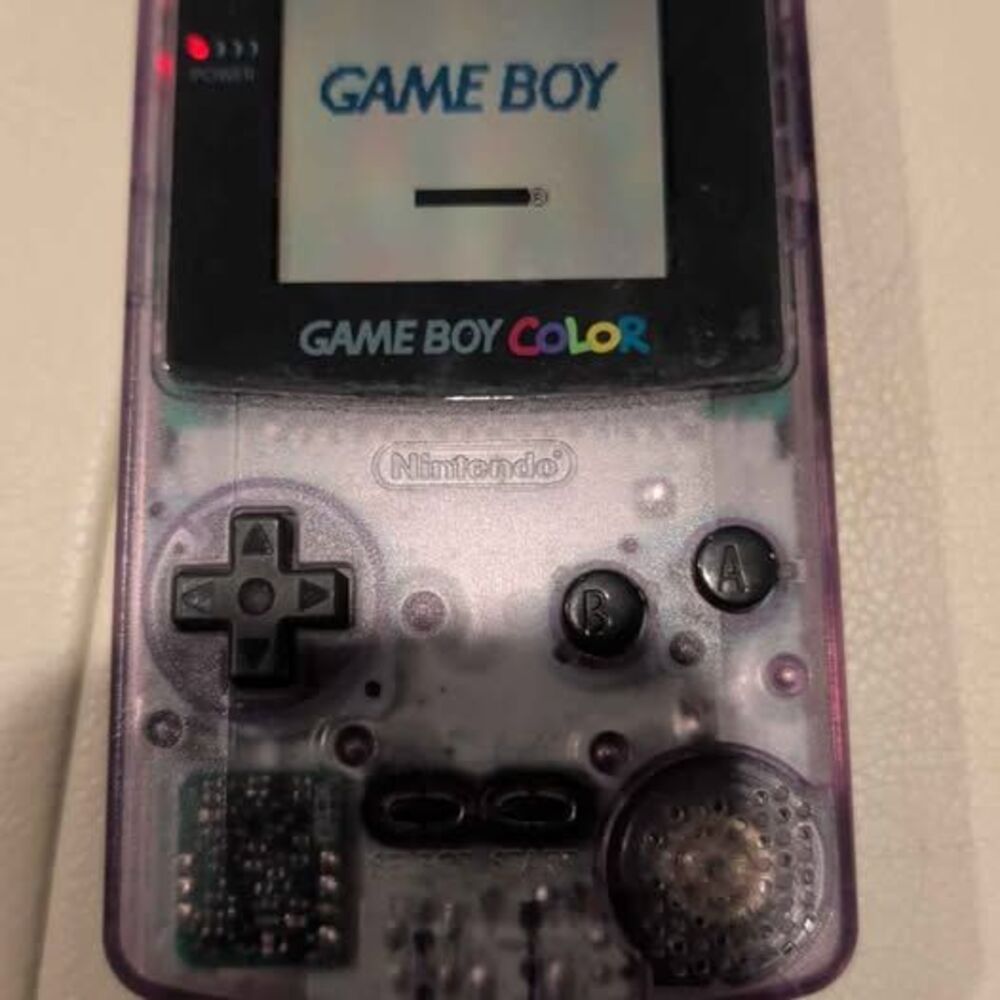 Nintendo Game Boy Color Atomic Purple CGB-001 Handheld Console TESTED Working